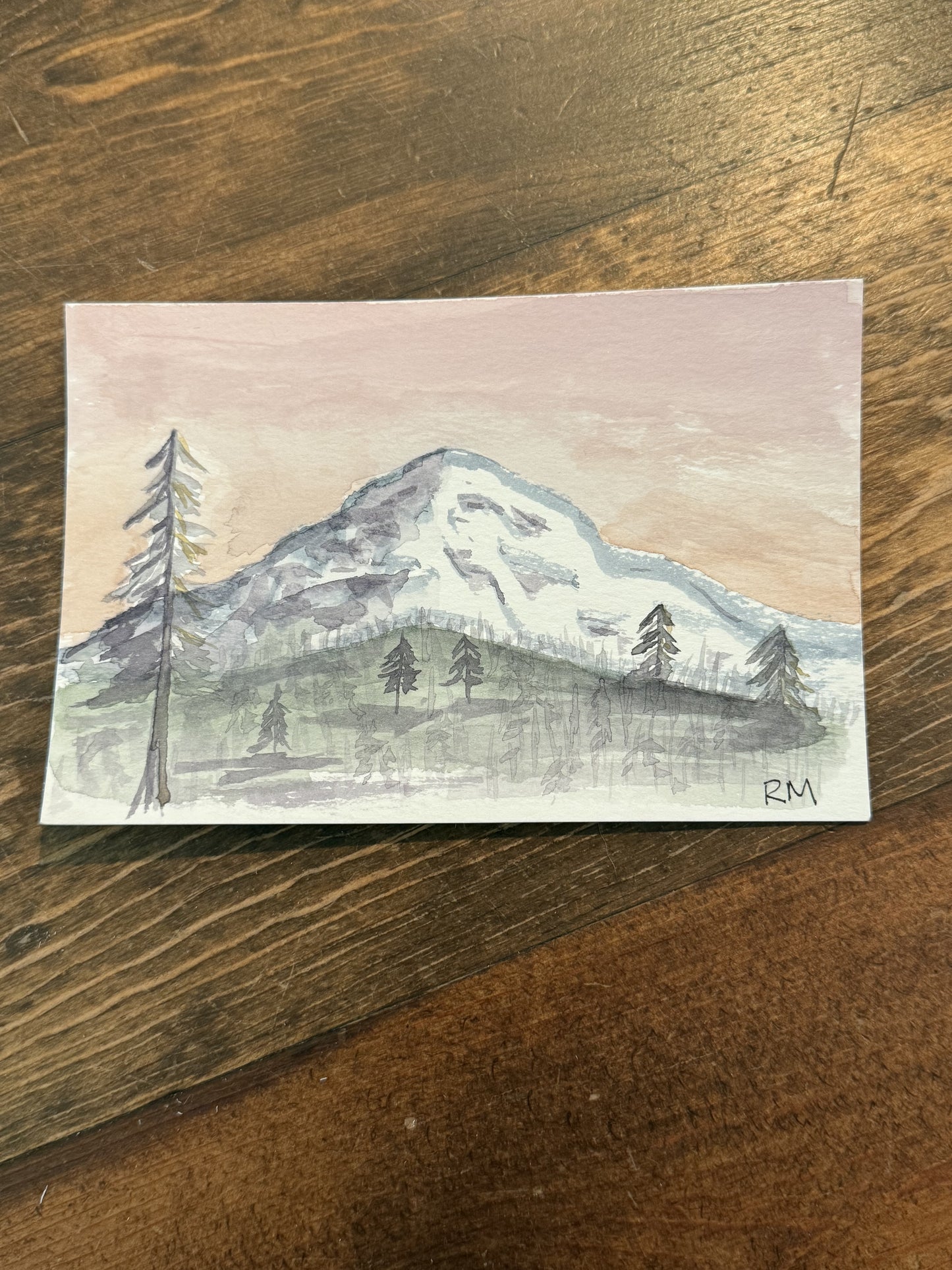 Original Watercolor Postcard