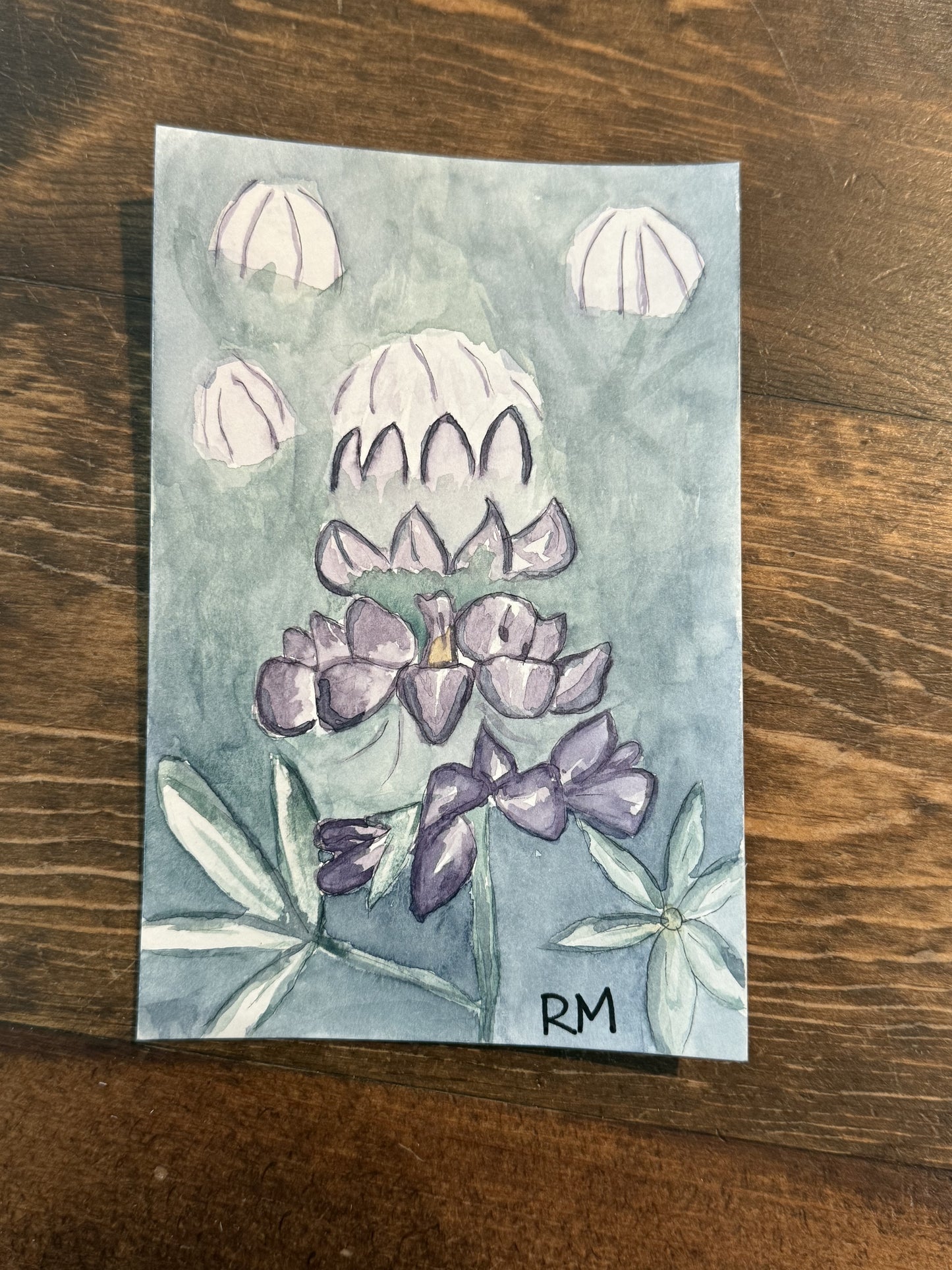 Original Watercolor Postcard