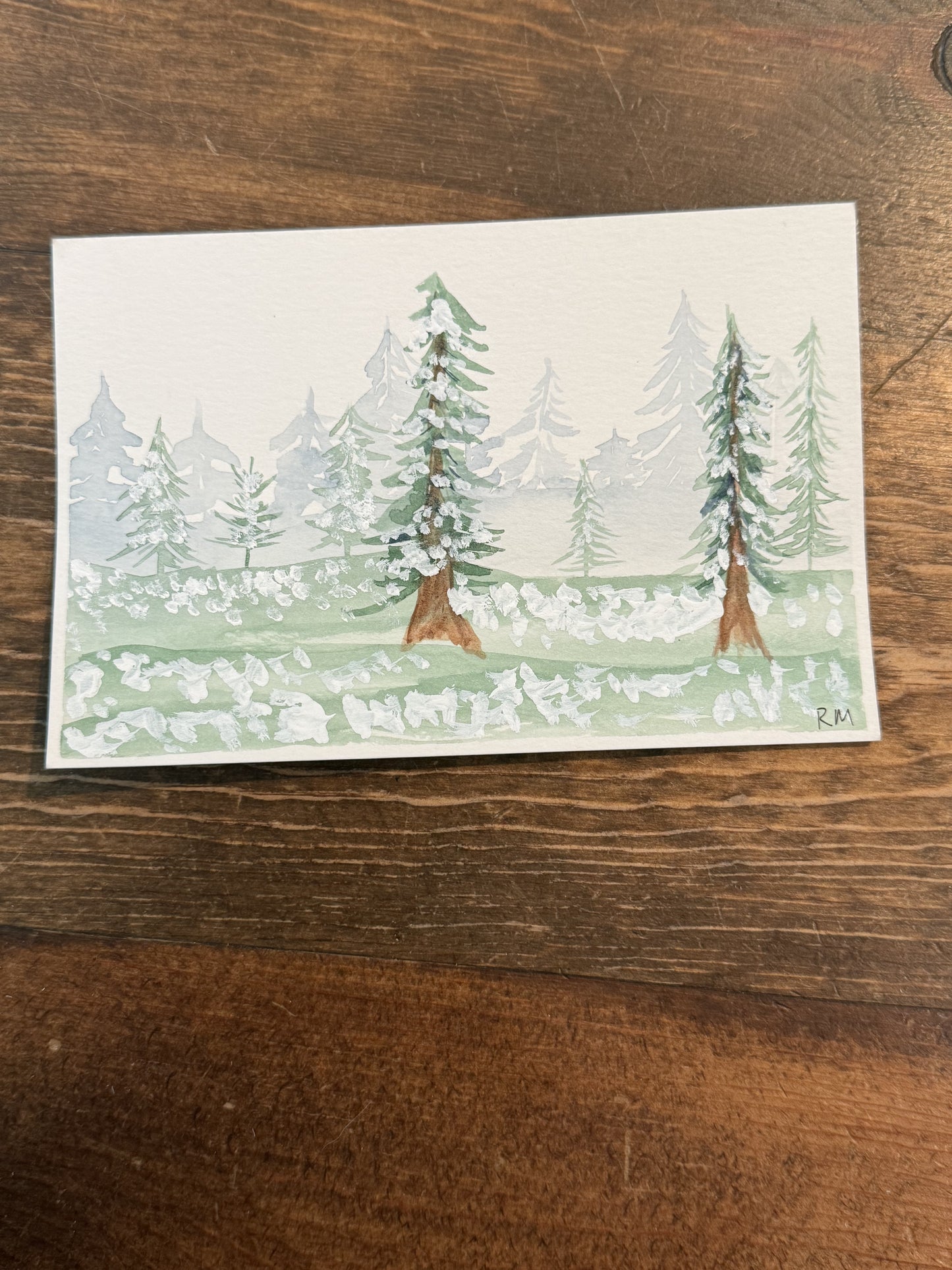 Original Watercolor Postcard