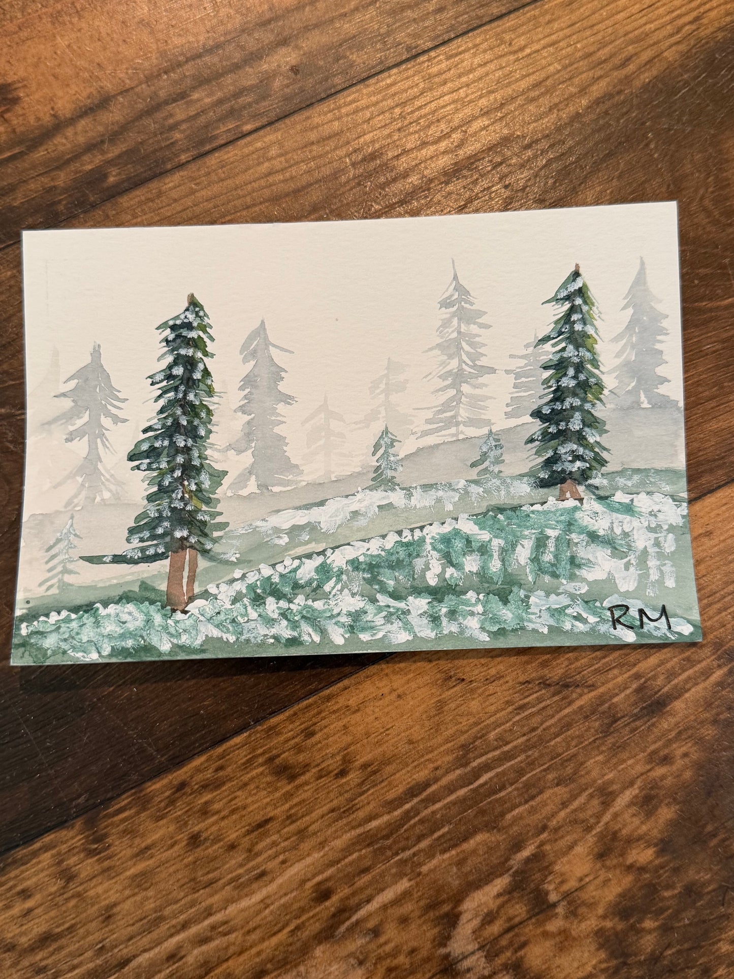 Original Watercolor Postcard