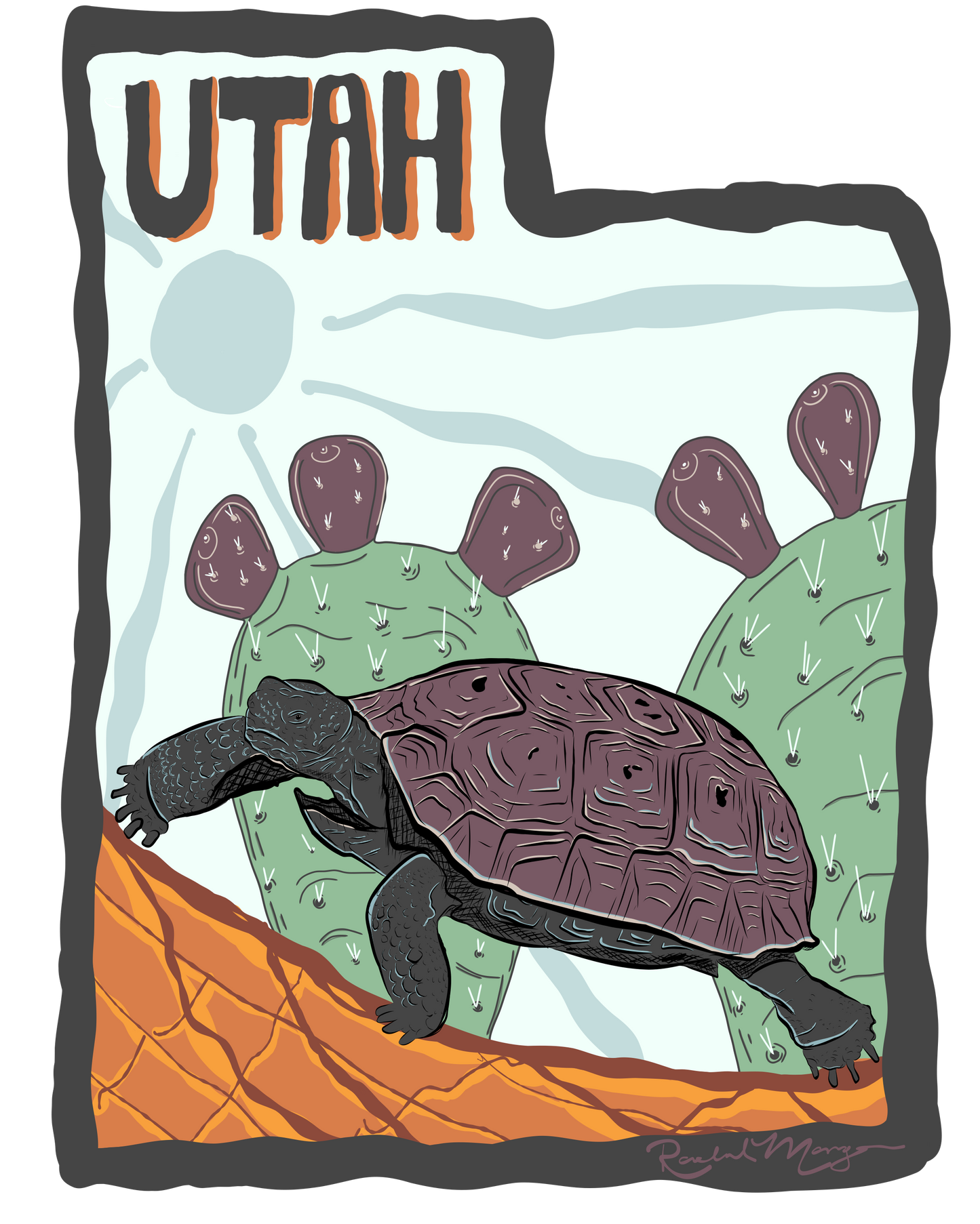 Utah Desert Tortoise Sticker